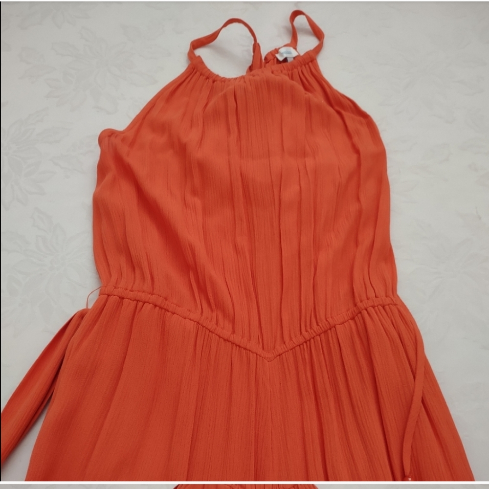 Sundance halter belted jumpsuit wide leg Pockets - Picture 1 of 13
